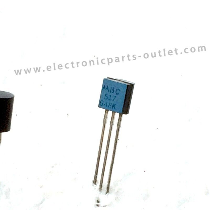 BC517   NPN – 40V – 0.4A – 0.625W – 220MHz – hfe   30.000