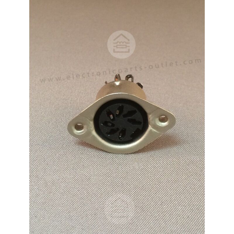 7pin DIN 270Â° chassis Female  rivet mounting