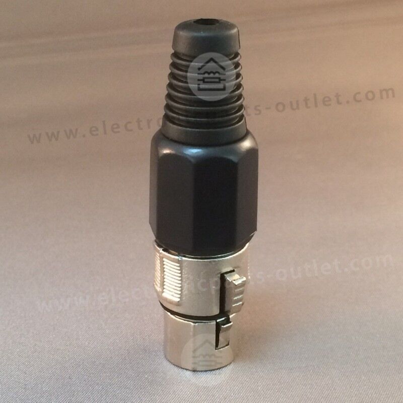 XLR 3P plug Female short plastic casing