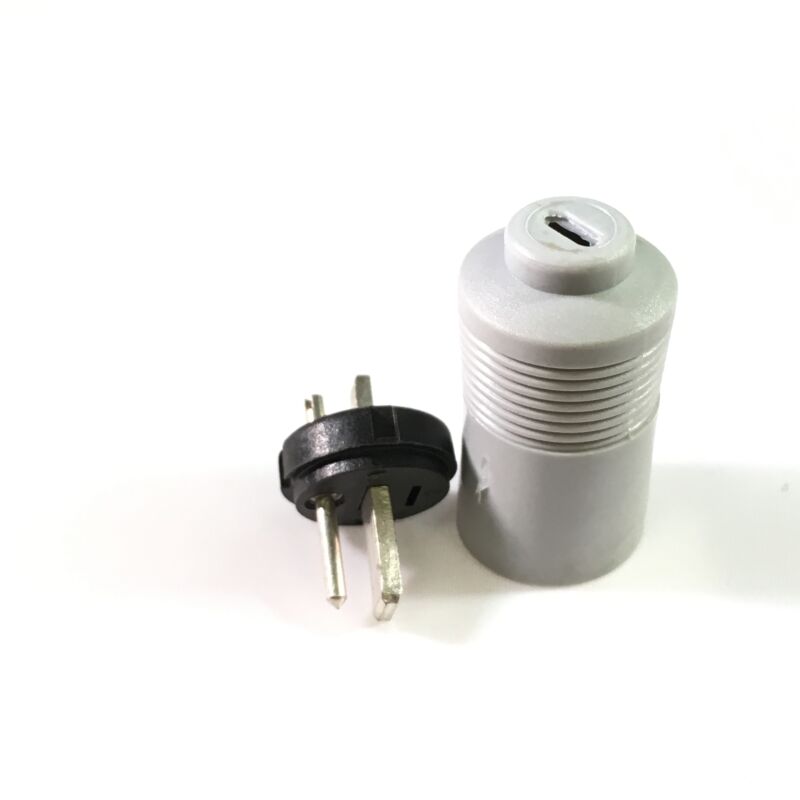 2 pins loudspeaker plug male gray