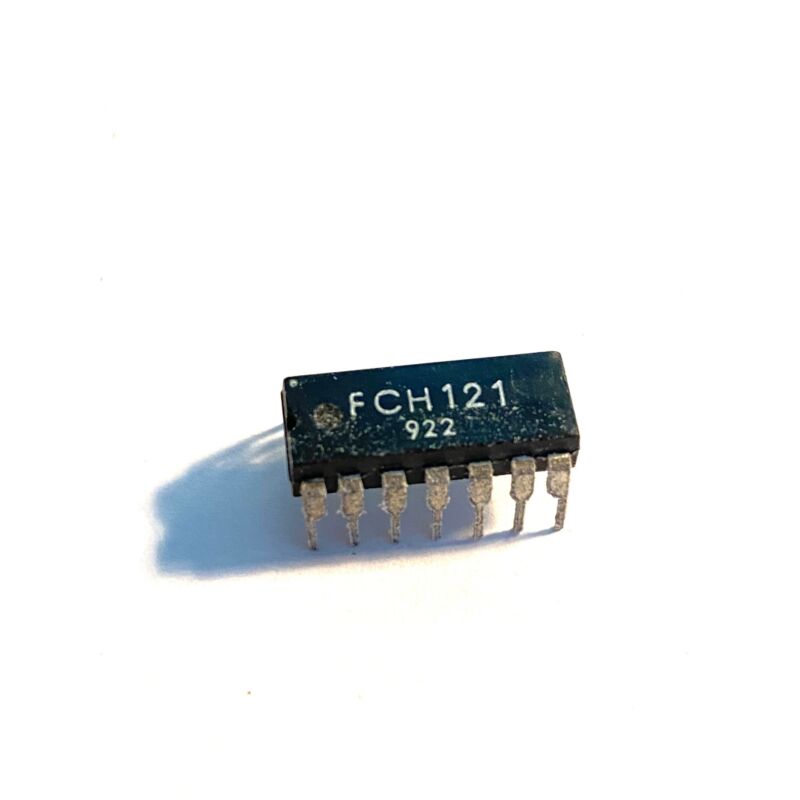 Mullard FCH121 - dual 4-input nand gate, open collector - DIP14