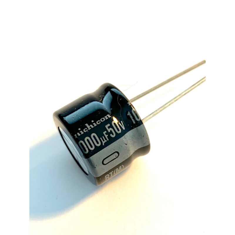 Nichicon 1000uF / 50V Capacitor, Compact & Low-Profile Sized