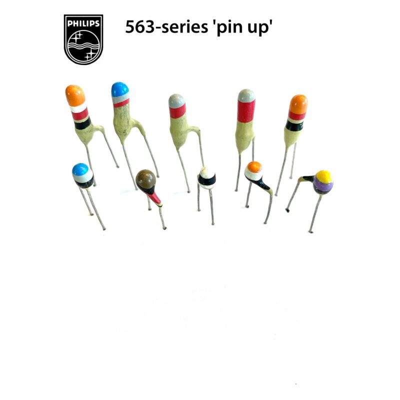 Philips 563 series ceramic capacitor ( pin up ) 500 VDC 1,5pF - 10nF