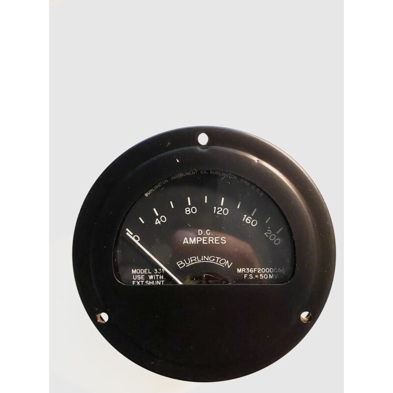 Panel meter Burlington 331 200A / FS 50mV white scale