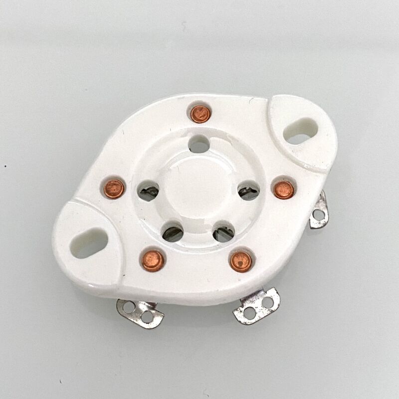 5 sprong UX5 tube socket ceramic (807 EU7 24 27 37 46 47 56 76)