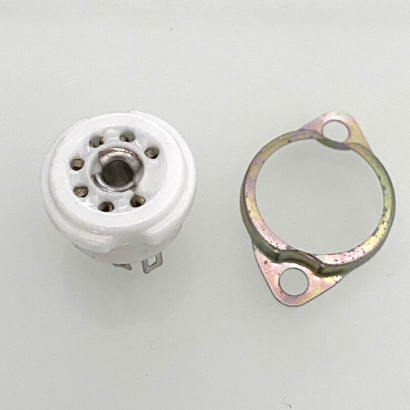 7 pin B7G tube socket ceramic with center post (AU6 EF95 6C4 6X4)