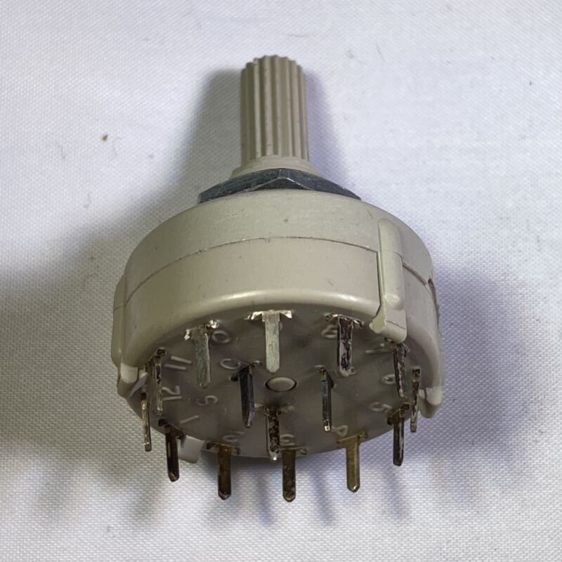 Rotary switch Lorlin 4-position 3-pole pcb mount