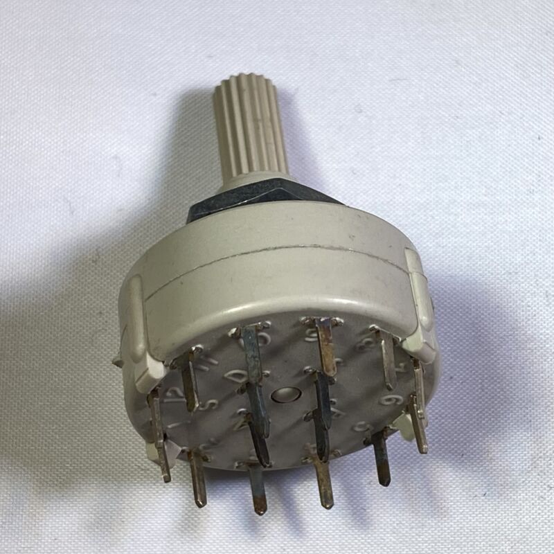 Rotary switch Lorlin 3-position 4-pole pcb mount