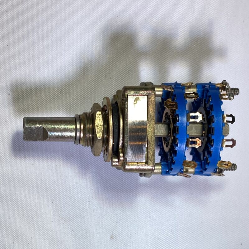 Rotary switch Unidex 7-position 2-pole panel bottom mount