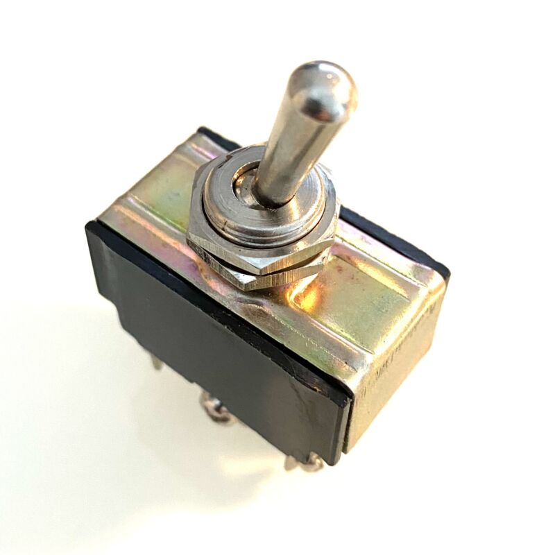 Toggle switch 3 position 2-pole DPDT paneelmontage 250VAC 6A