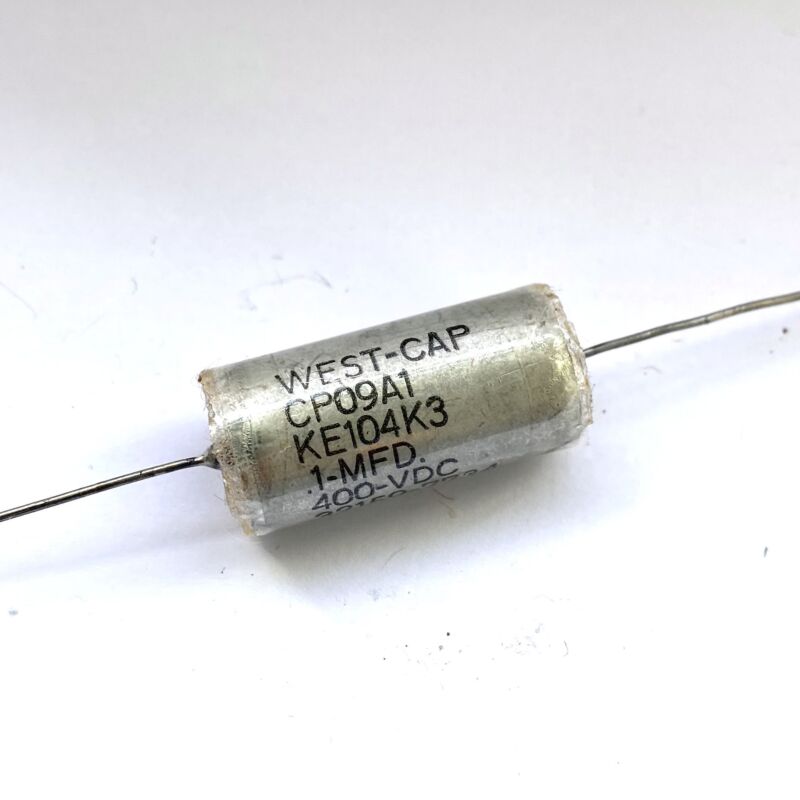 West-Cap Audio grade paper in oil capacitor MIL-specs 0,1uF / 400VDC
