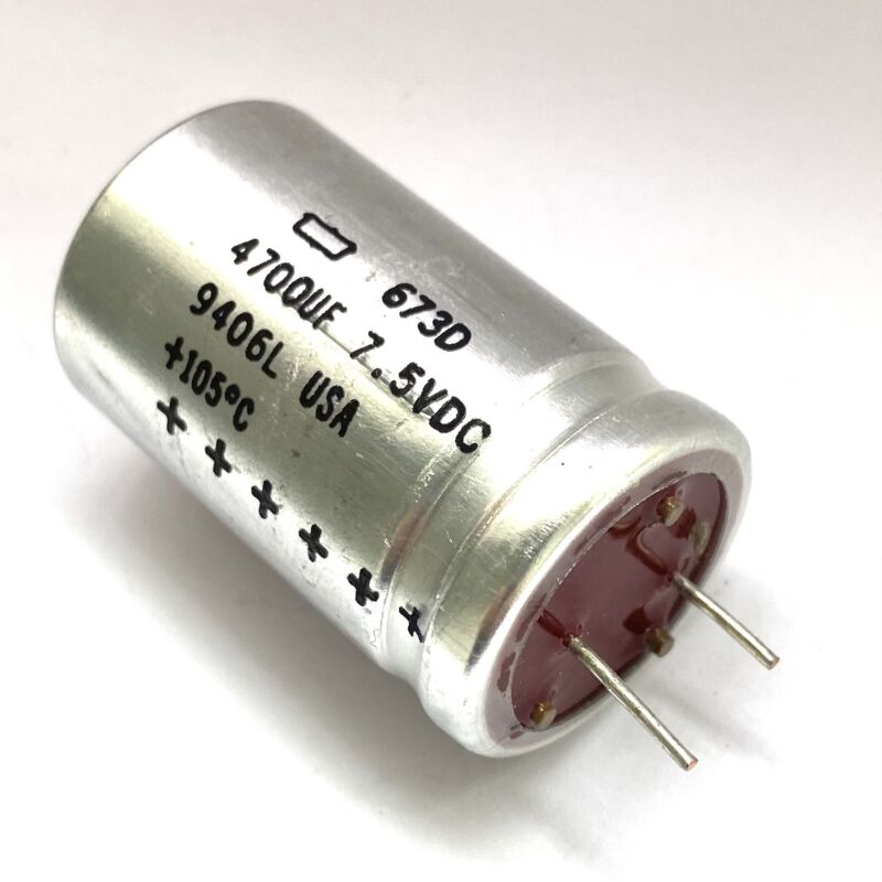 Sprague Extralytic 673D Capacitor  4700uF / 7,5 VDC