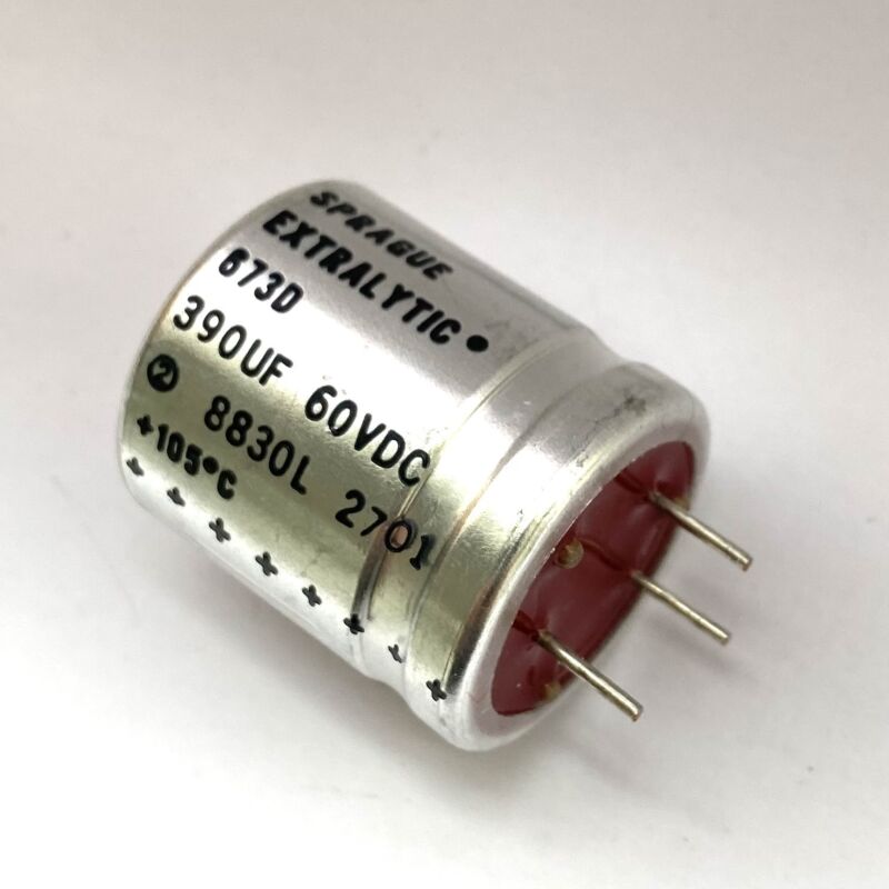 Sprague Extralytic 673D Capacitor  390uF / 60 VDC