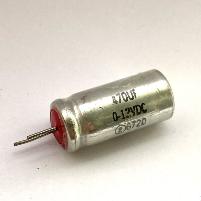 Sprague 672D Capacitor  470uF / 12 VDC