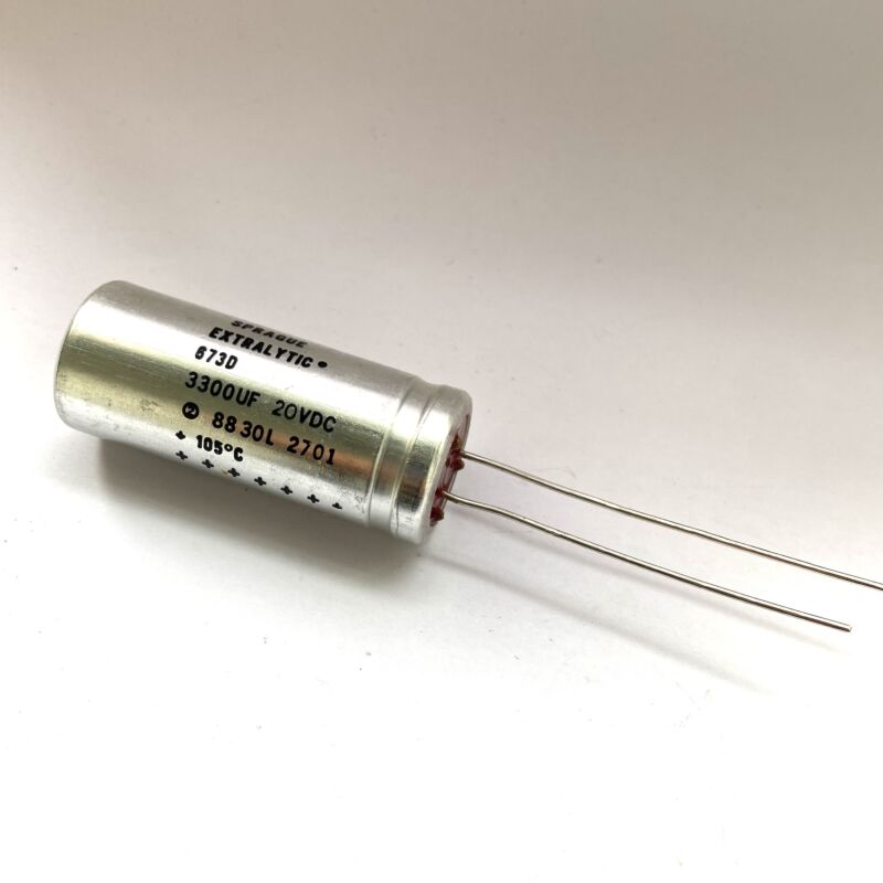 Sprague Extralytic 673D Capacitor  3300uF / 20 VDC