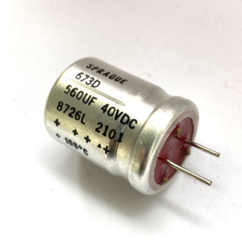Sprague Extralytic 673D Capacitor  560uF / 40 VDC