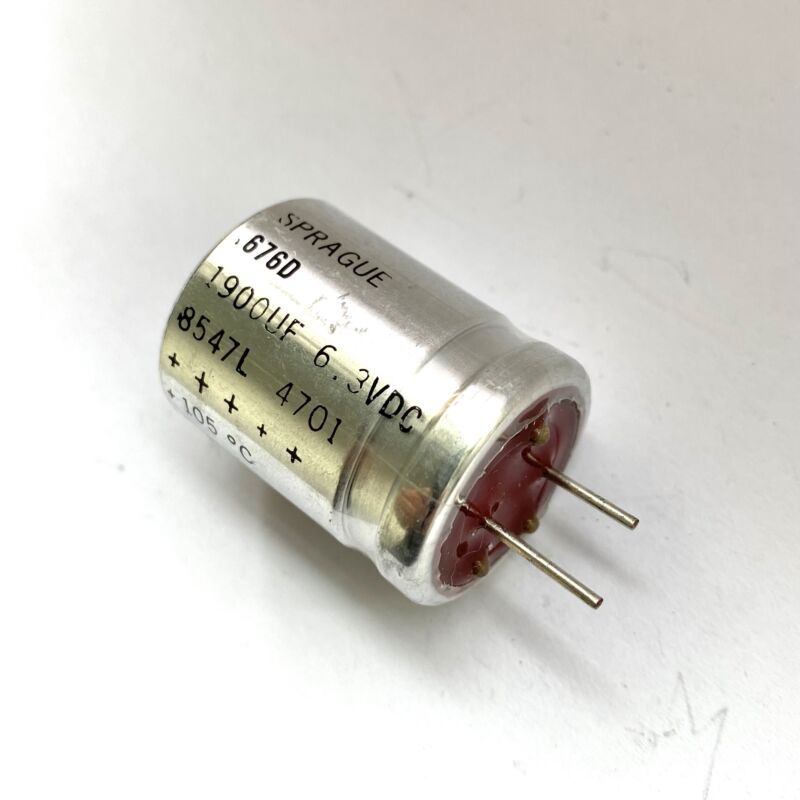 Sprague Extralytic 676D Capacitor  1900uF / 6,3 VDC
