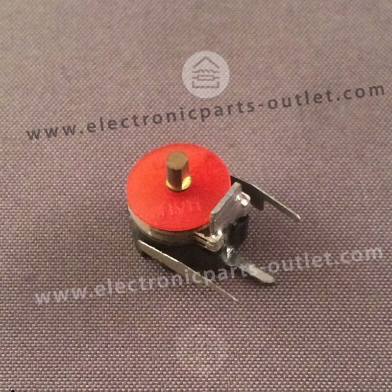 Folie trimmer 12-75pF  Printmontage verticaal, speciale as