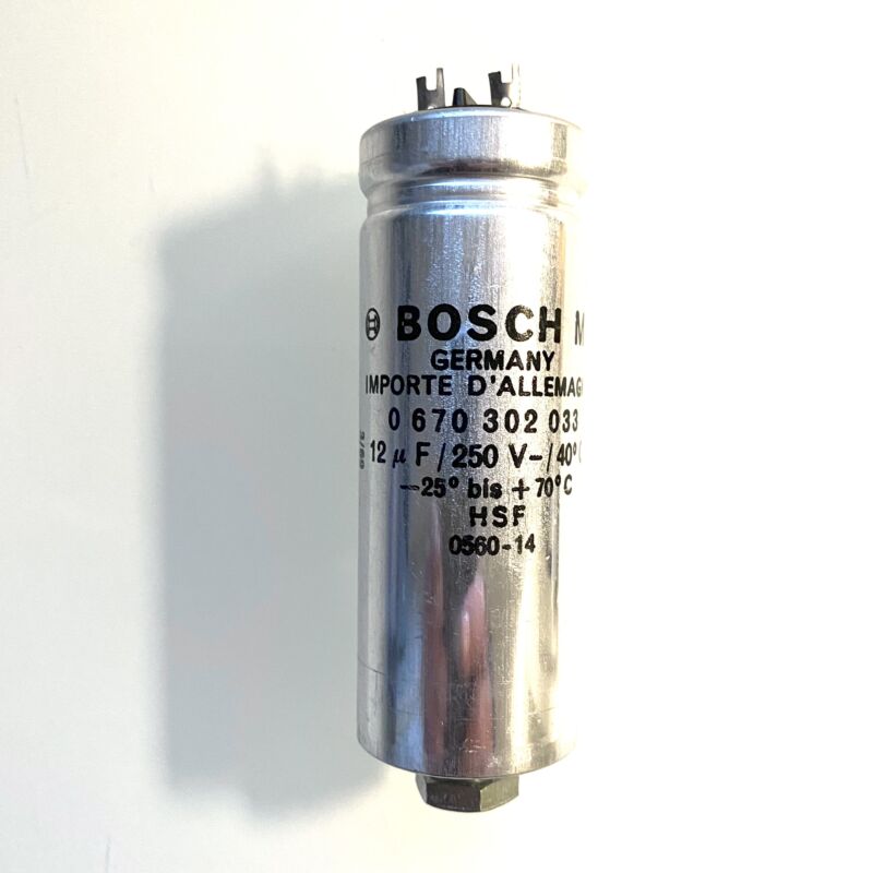 BOSCH 0670302033 12uF / 250VDC HSF MP capacitor