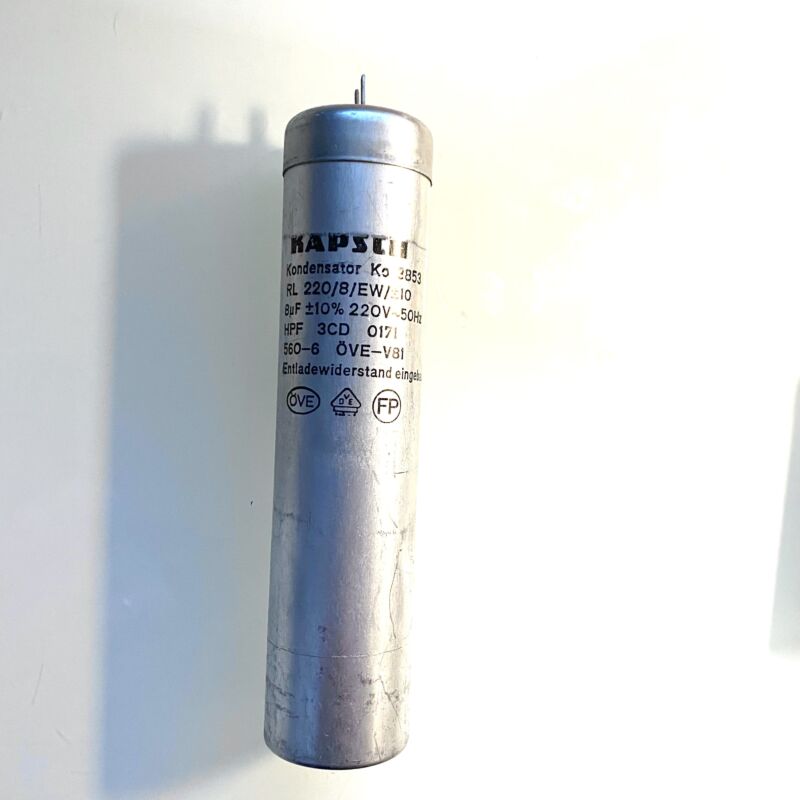 copy of Kapsch Ko3853 8uF 220VA HPF MP Capacitor