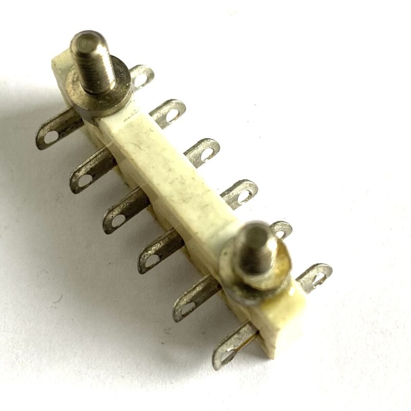 Wiring post Ceramic 6-pole M3x6 wire ends