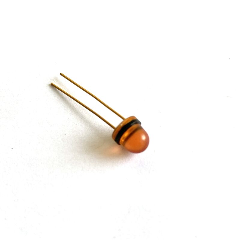 Vintage led green / orange 5mm gold pin