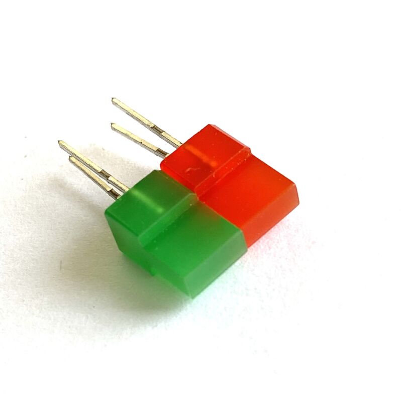 Dual led red / green 2,7 x 12 mm