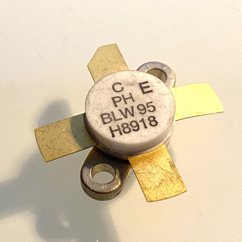 Philips BLW95 RF Power Transistor, 0.001 to 0.03 GHz, 150 W, 14 dB, 50 V