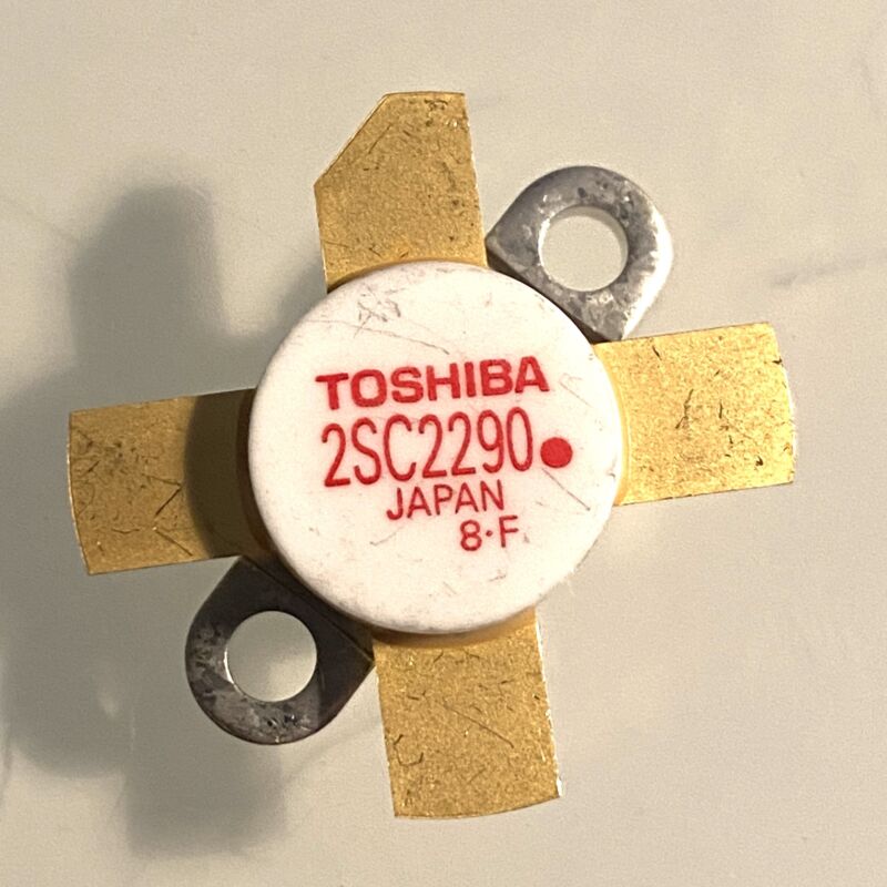 Toshiba 2SC2290 60W 12.5V, 28MHz red dot RF Power Transistor