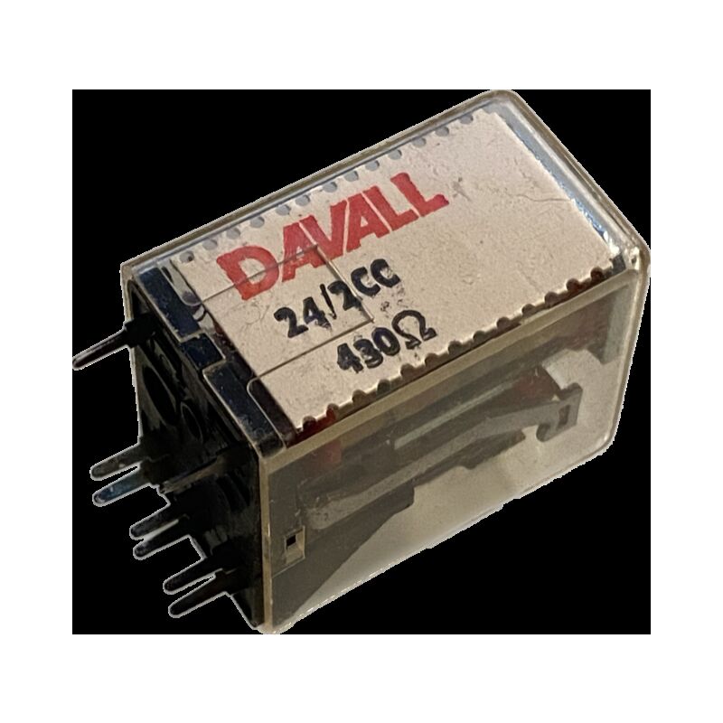 Davall 24/2CC Relay DPDT 23x17x30mm 430-ohm (12-26V)