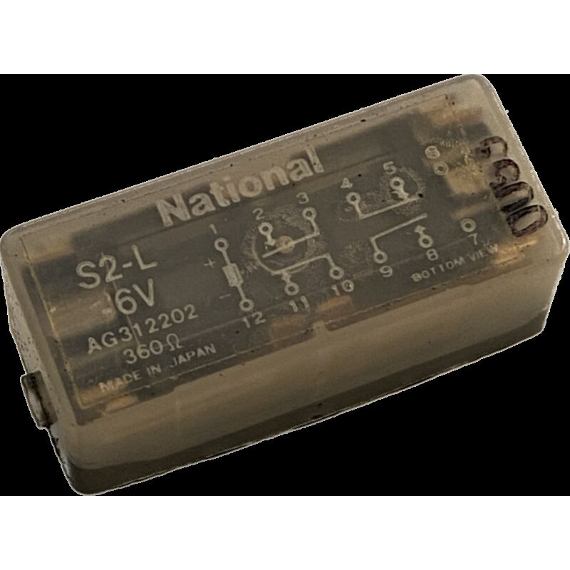 National S2-L-6V High Power RF Relay 450MHz DPDT 6VDC