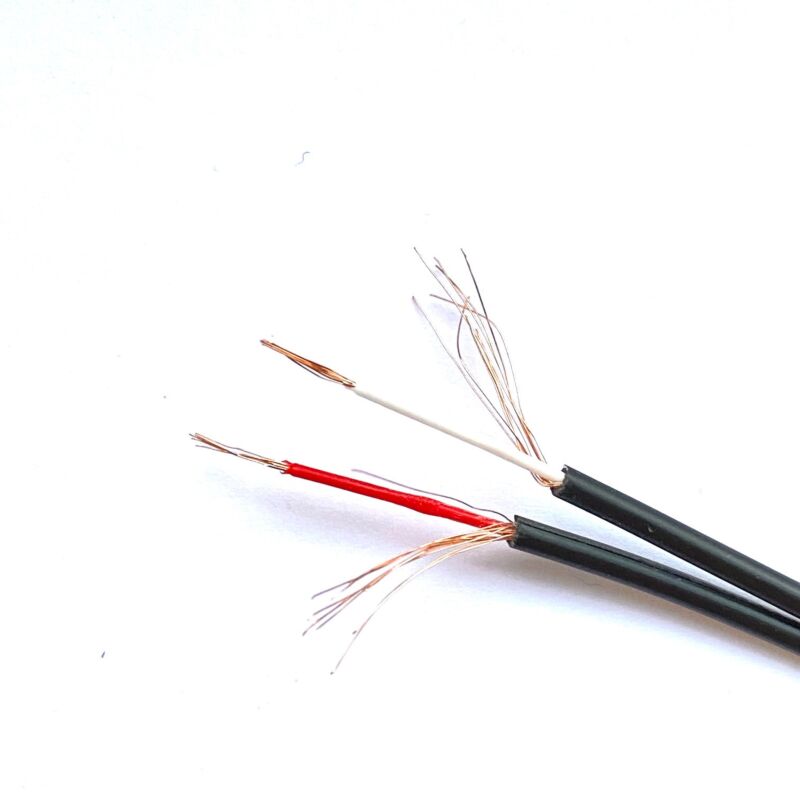 Audio Cable black balanced, 2x 0.12 mm², 1 meter