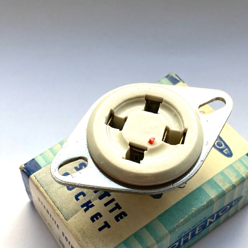 Amphenol 49-4 UX4 ceramic tube socket ( for 300B)