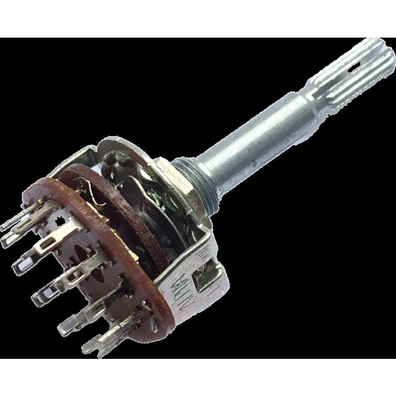 Rotary switch 2-position 6-pole change-over 1 deck panel mount