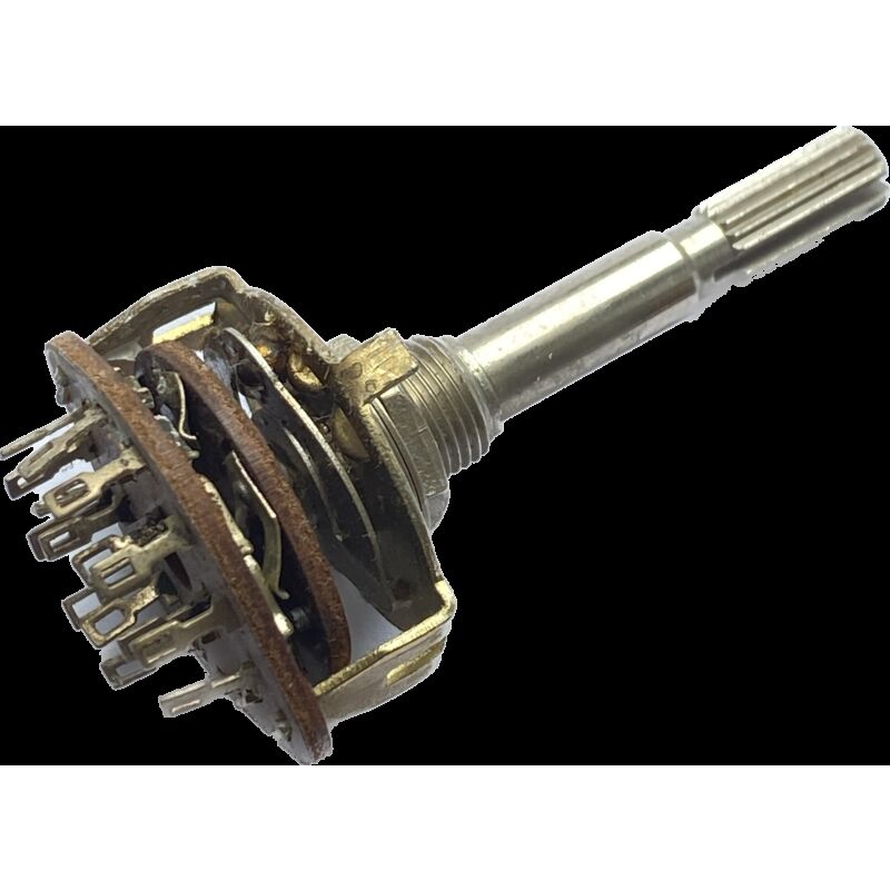 Rotary switch 2-position 5-pole change-over 1 deck panel mount