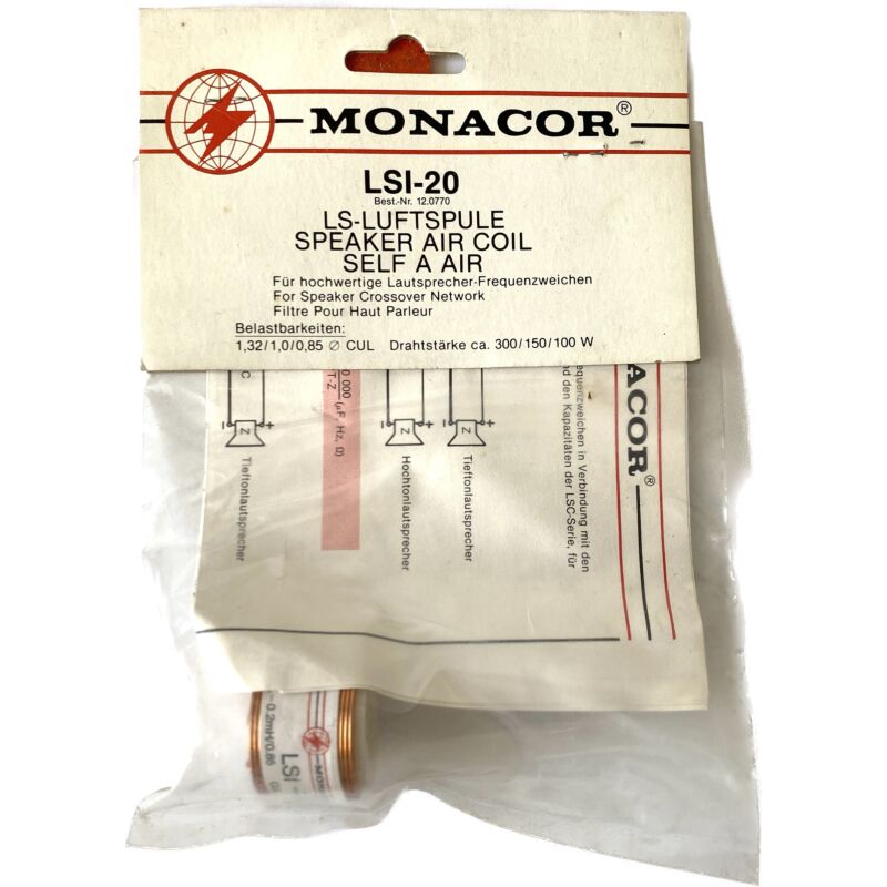 Monacor LSI-20 air coil 0.2mH - 0.85cul - 0.27Ω - 100W