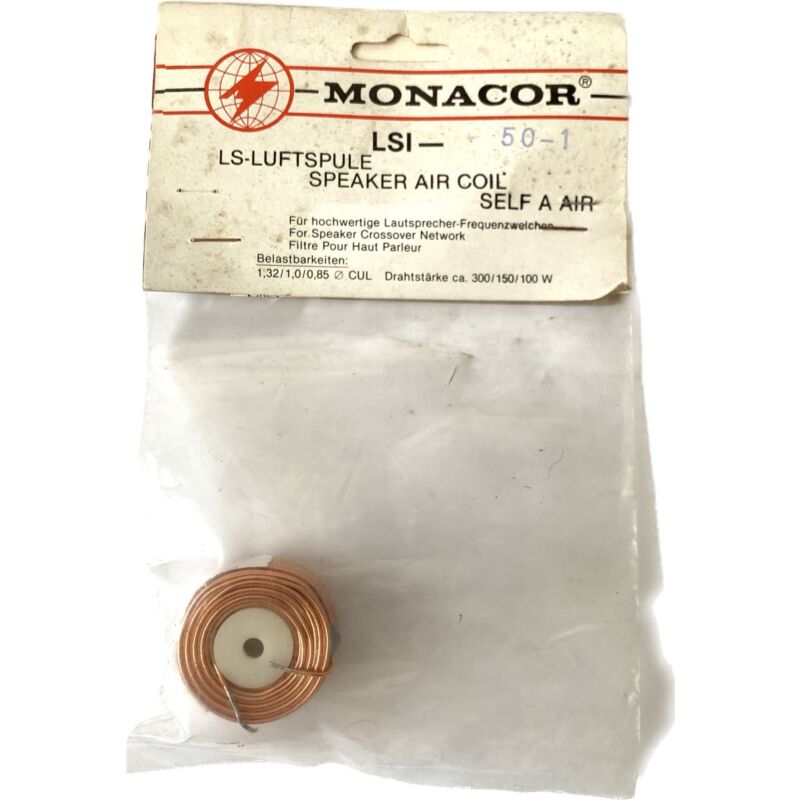 Monacor LSI-50-1 air coil 0.5mH - 1.0cul - 0.35Ω - 150W
