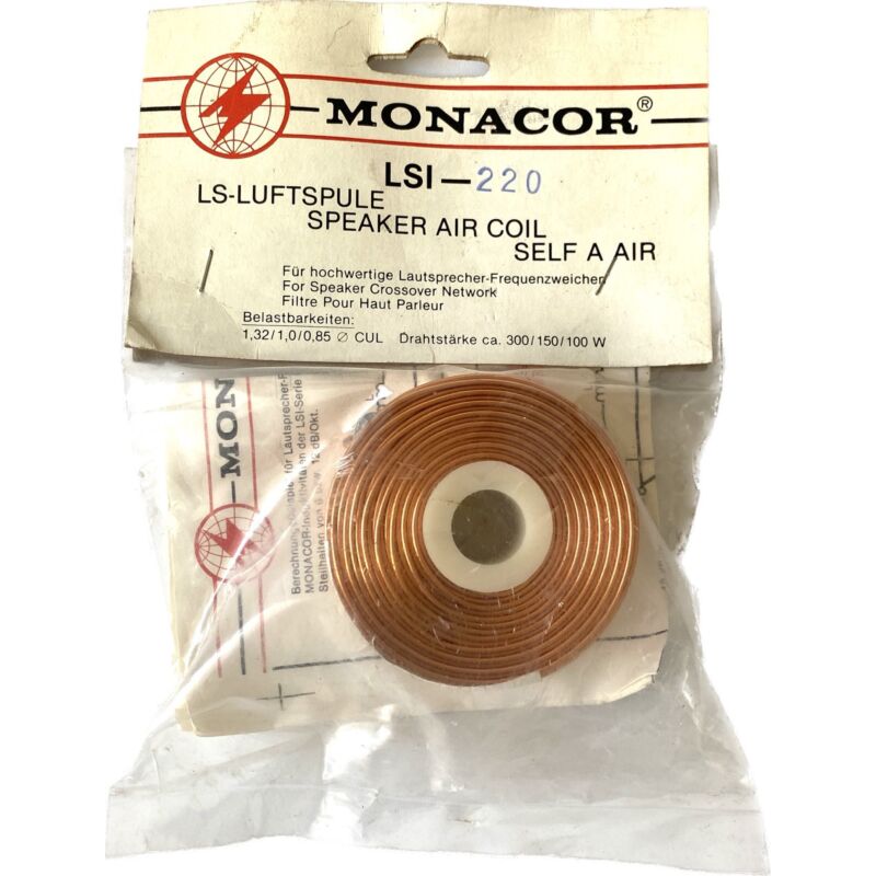 Monacor LSI-220 air coil 2.2mH - 1.3cul - 0.6Ω - 300W