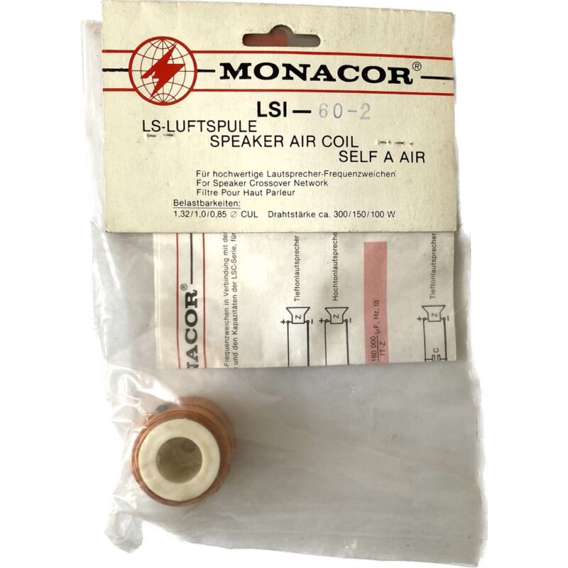 Monacor LSI-60-2 air coil 0.6mH - 0.85cul - 0.52Ω - 100W