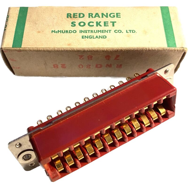 McMurdo RS24  24 way plug Nylon PF Connector RED RANGE NEW IN BOX (MIL)