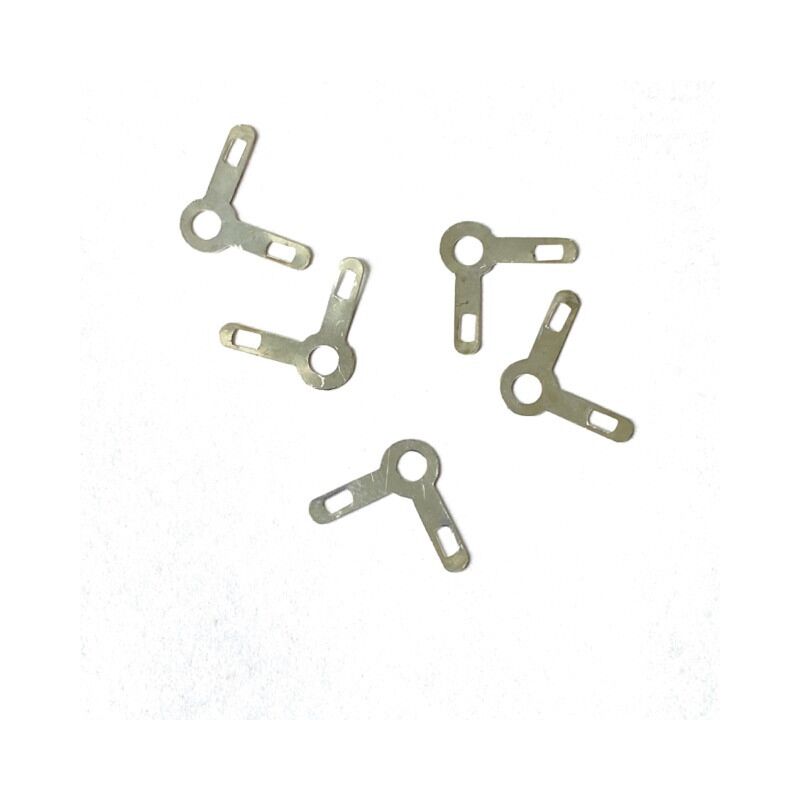 5x solder strip 2-pole silvered, hole 3,2mm (AMROH 5.023)