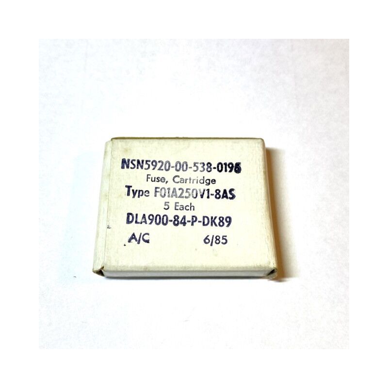 5x Fuse cartridge 5x20mm 250V - 8A Fast