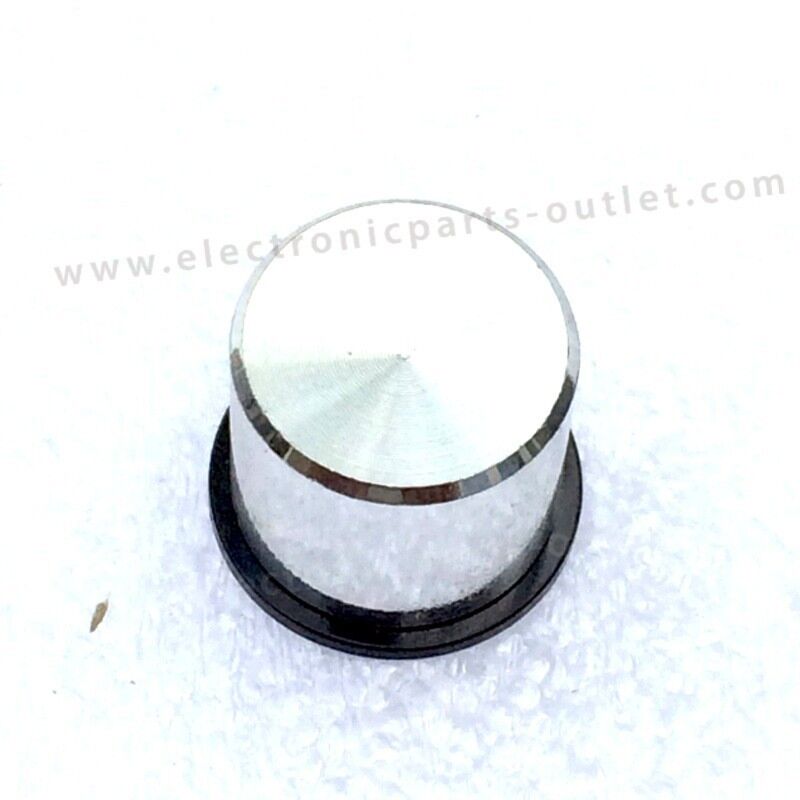 Knob zilver-black Ø  shaft 2mm