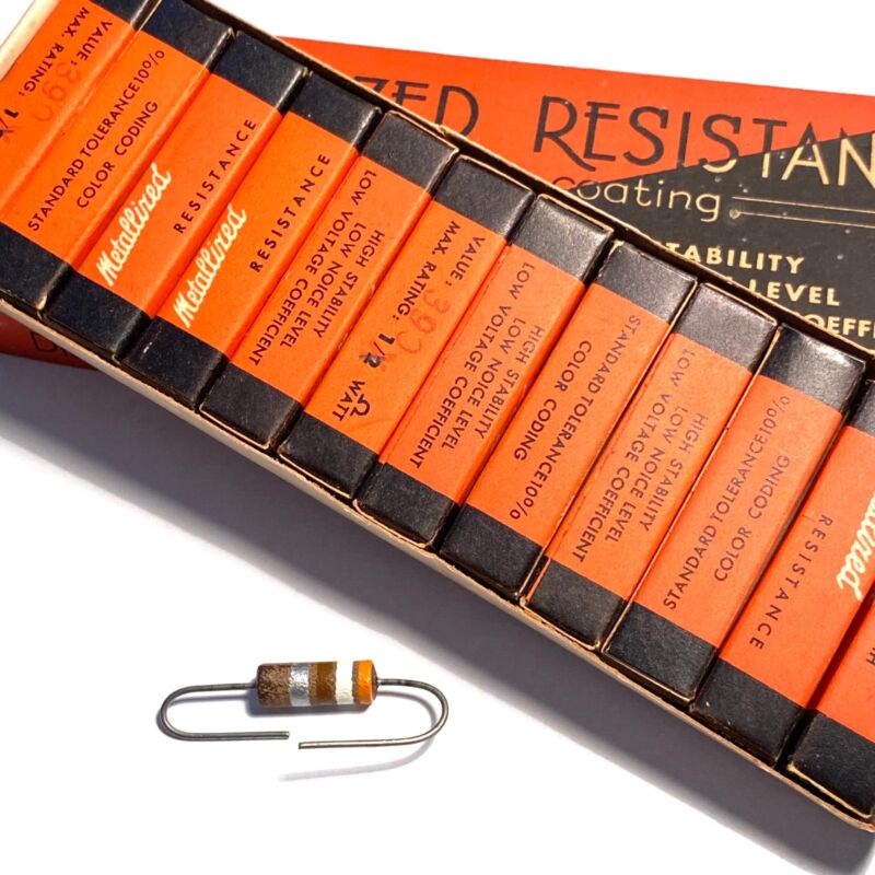 Amroh box of Metallized Resistors (12 pieces ) 18k 1W (collectors item)