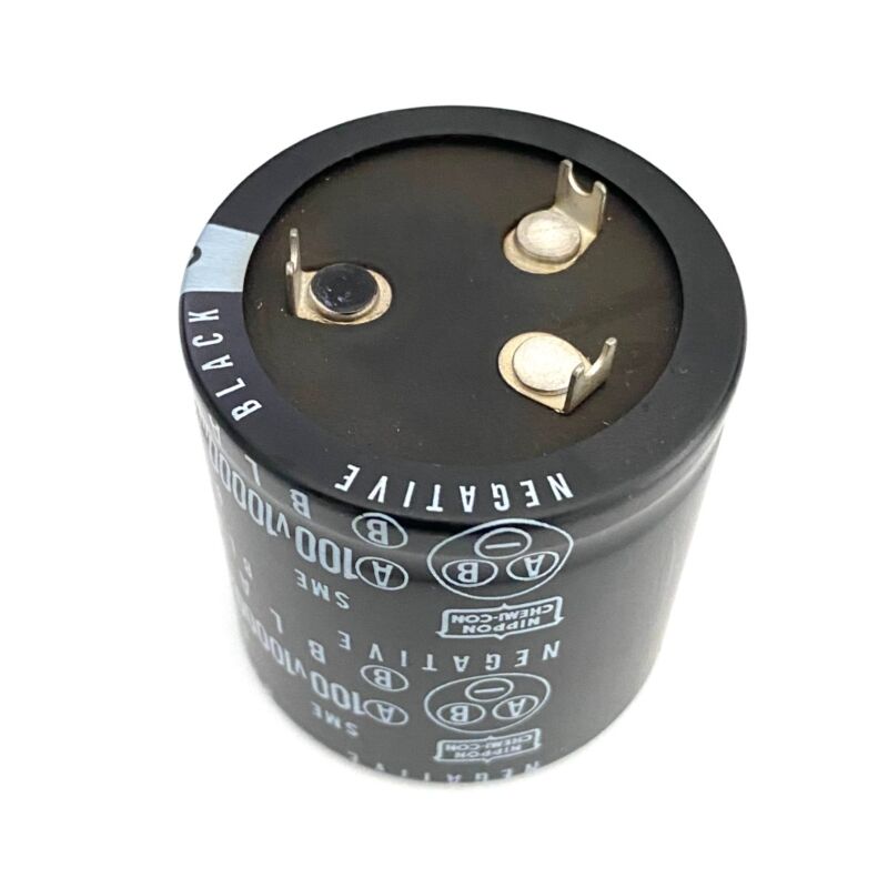 Nippon SME Capacitor 10,000 uF - 100V - 85°C - snap-in - 50 x 51 mm.