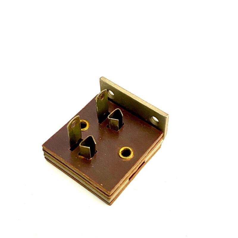 Pertinax connector - 2 pole - solder lugs - 12mm space between pole